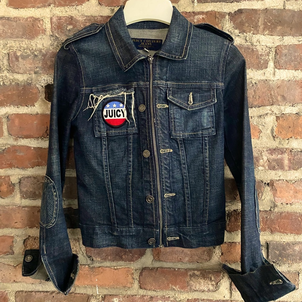 Juicy Couture Denim Jean Jacket with Juicy Patch